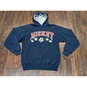 Vintage Disney Mickey Mouse Hoodie Sweatshirt Womens Large Made USA Graphic‎ 90s